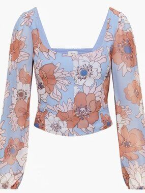 Aritzia Wilfred Grace Top - Soft Iris / Poetic - Size Small